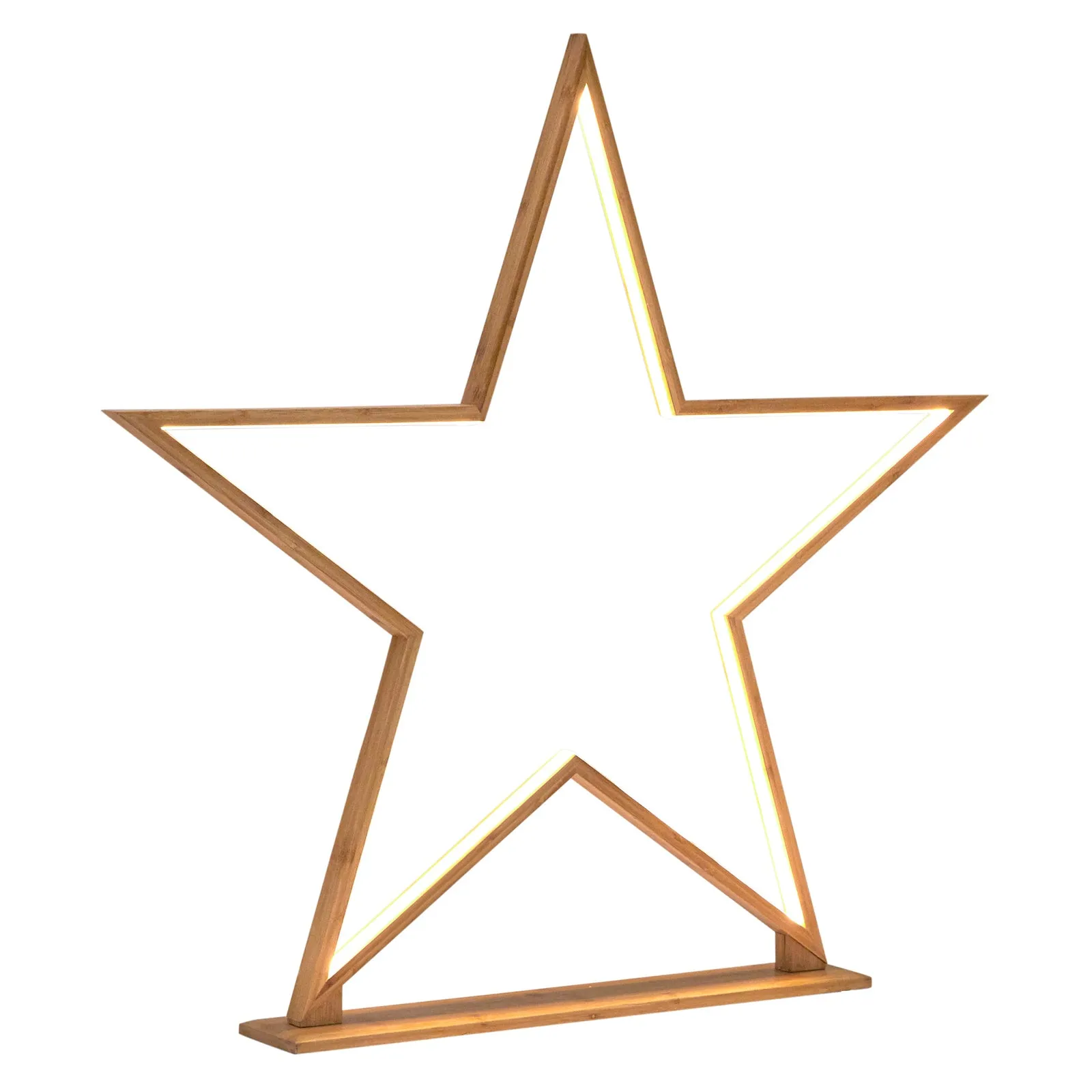 87cm Bamboo Star Lamp - Table Light - Natural Decor