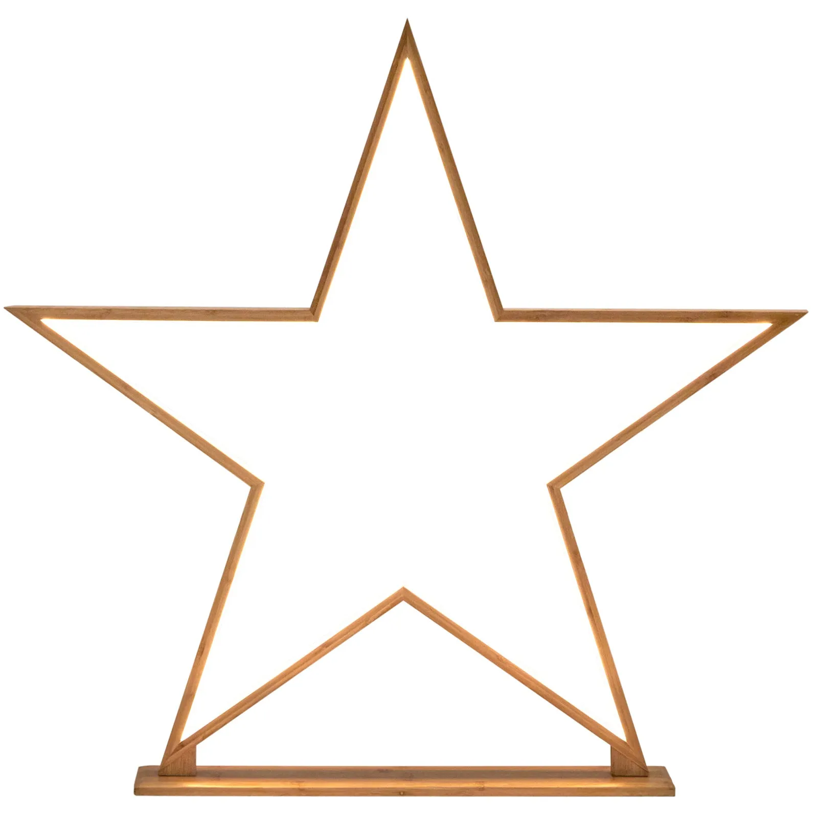 87cm Bamboo Star Lamp - Table Light - Natural Decor