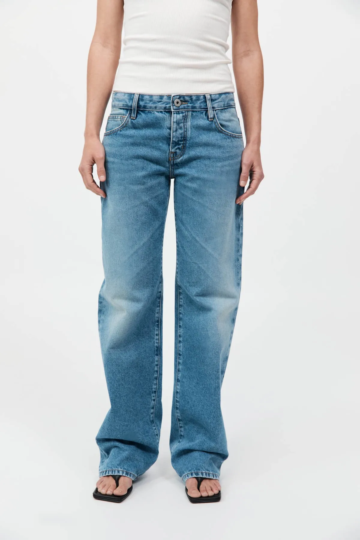 90s Low Rise Jeans By Outland Denim - 90s Blue