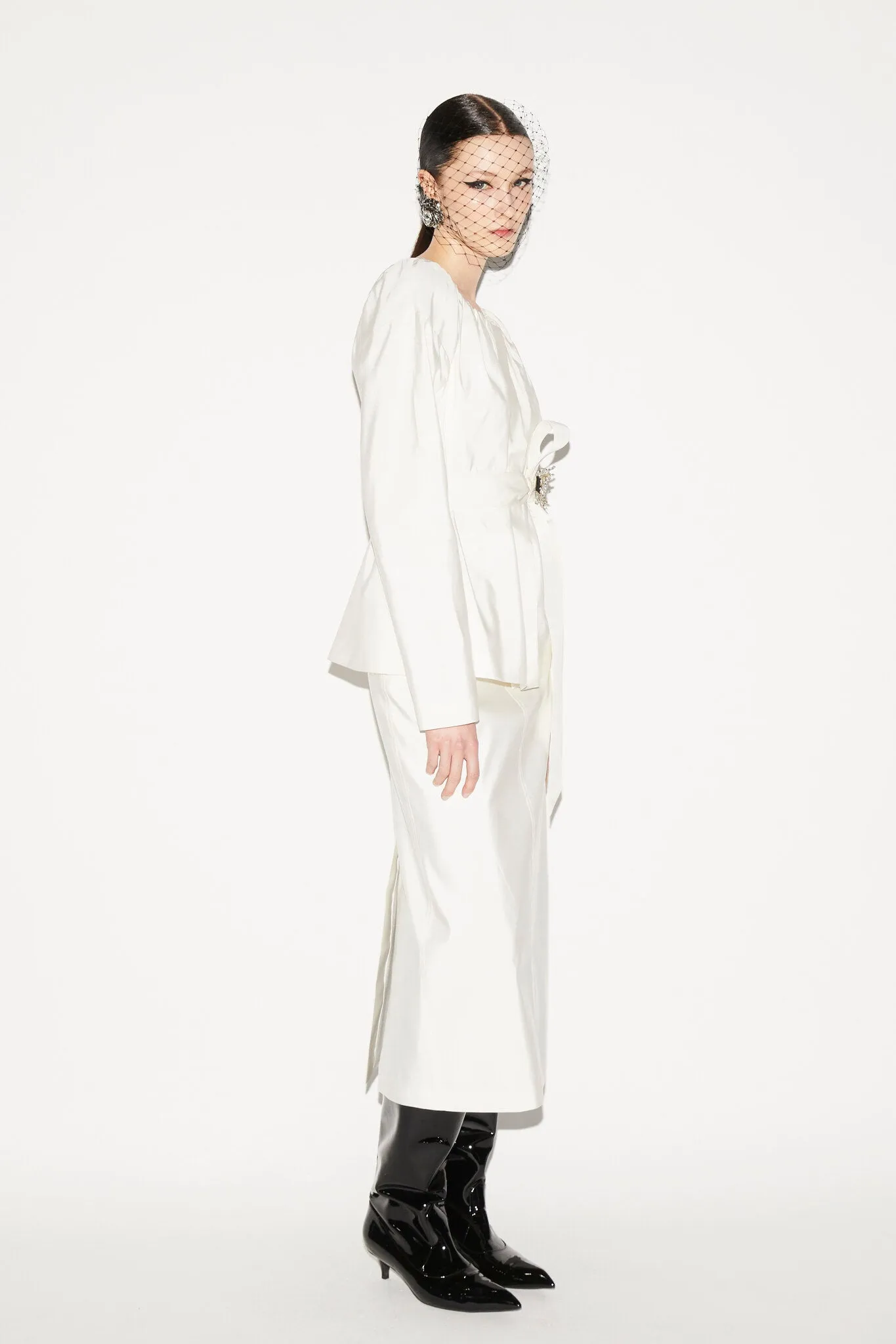 ALVA JACKET WHITE TAFFETA