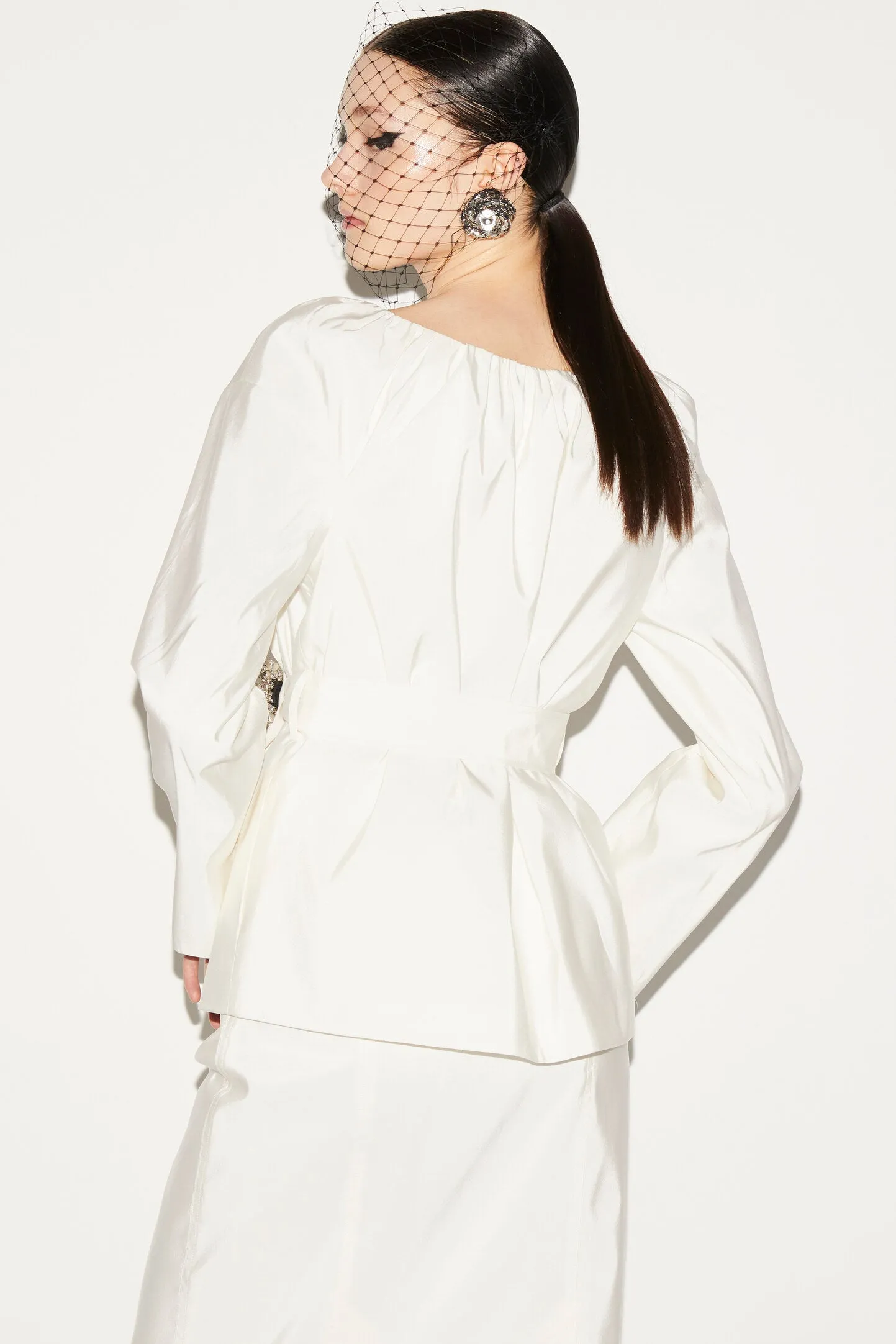 ALVA JACKET WHITE TAFFETA