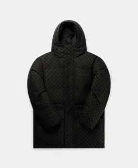 Black Oba Cotton Monogram Puffer