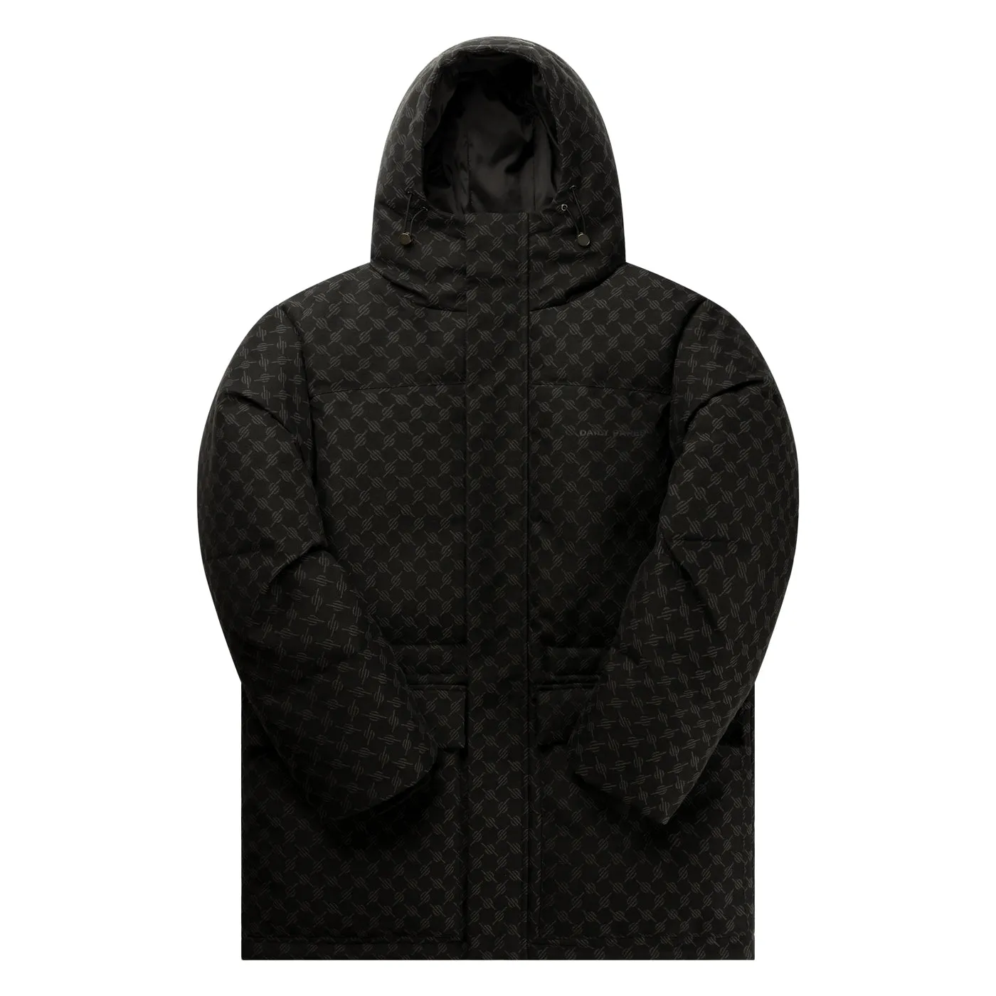Black Oba Cotton Monogram Puffer