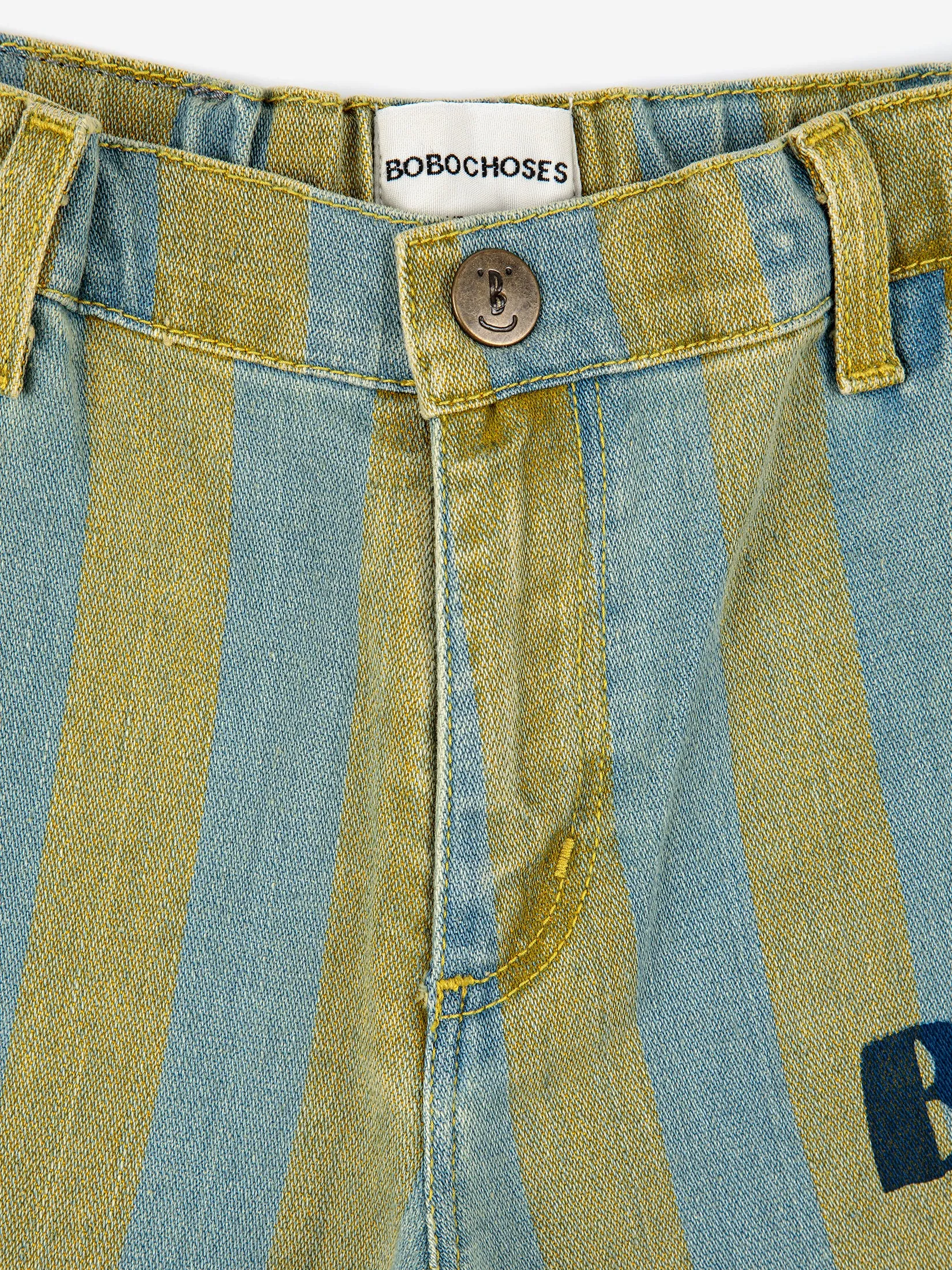 Bobo Choses Vertical Stripes Denim Pants