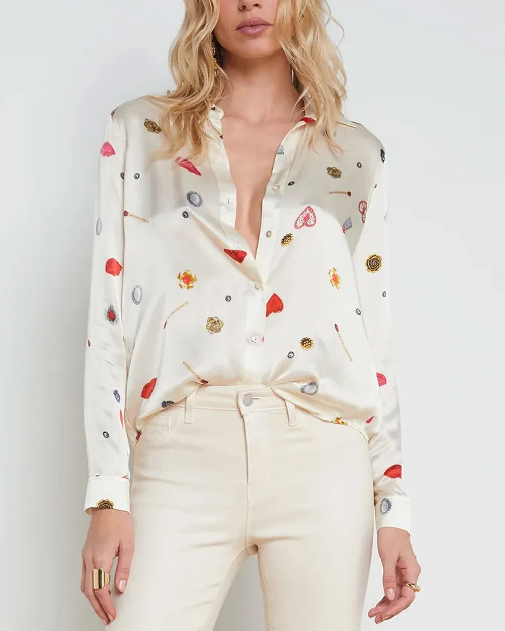 Champagne Heart Long Sleeve Tyler Blouse