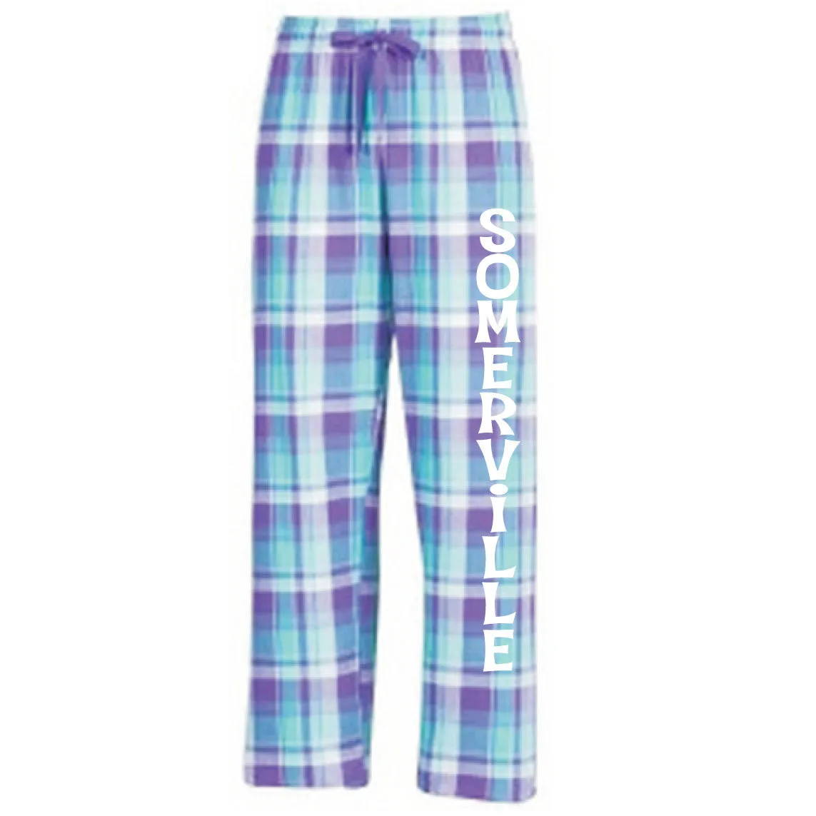 FLANNEL PANTS /LAVENDER and LIGHT BLUE PLAID