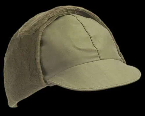 GERMAN MILITARY ARMY OD GREEN COLD WEATHER WINTER CAP/HAT EAR FLAPS SIZE SMALL