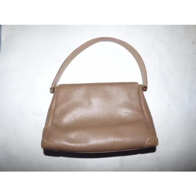 Gucci Daily Top Handle W Bamboo Clasp Brown Leather Shoulder Bag