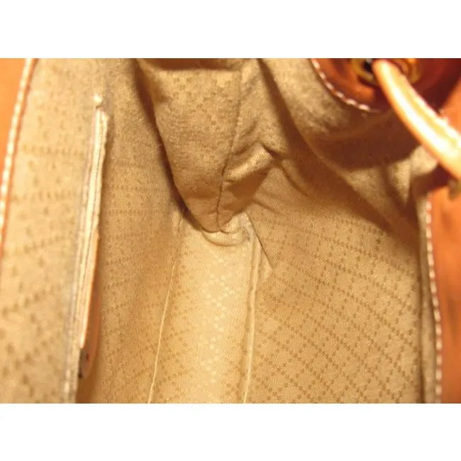 Gucci Vintage Pursesdesigner Purses Caramel Brown Leather Backpack