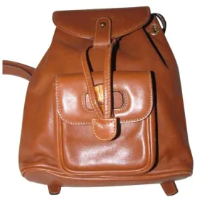 Gucci Vintage Pursesdesigner Purses Caramel Brown Leather Backpack