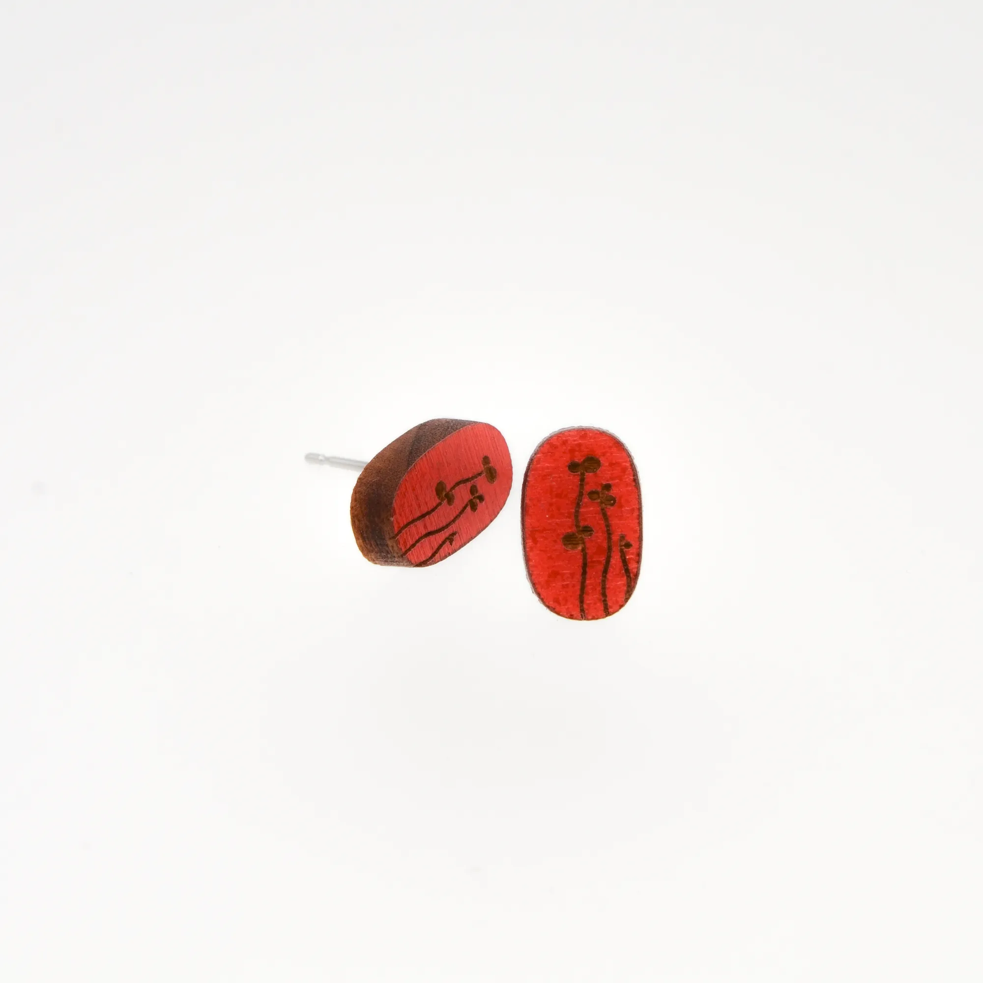 Oval Floral Studs