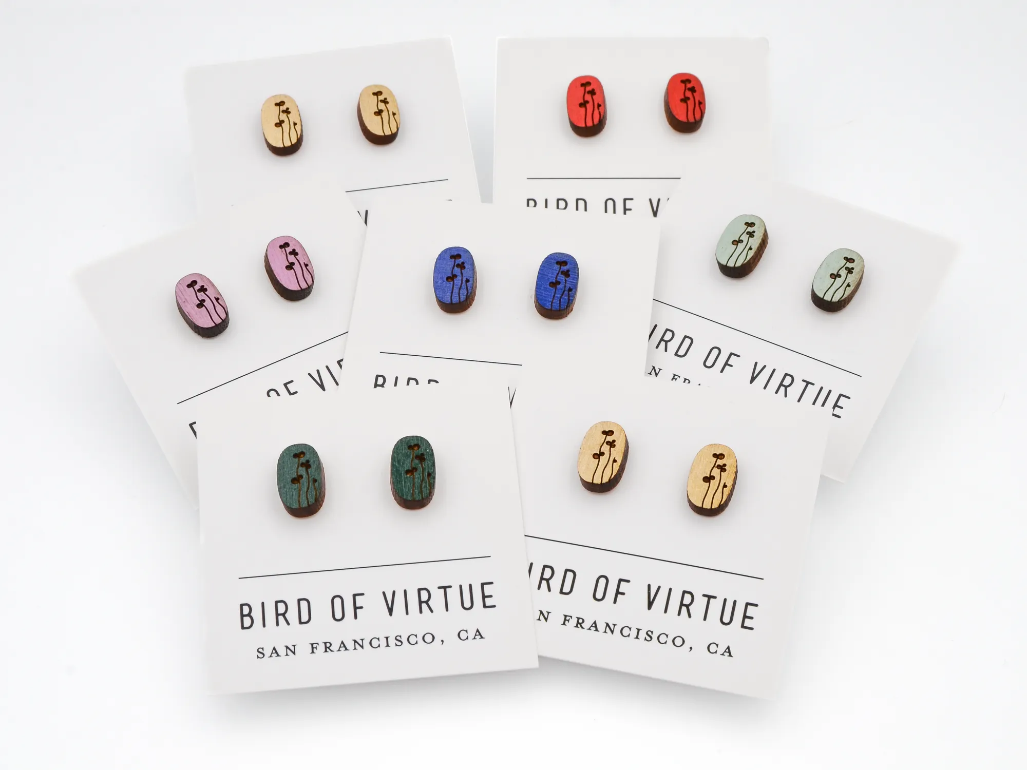 Oval Floral Studs