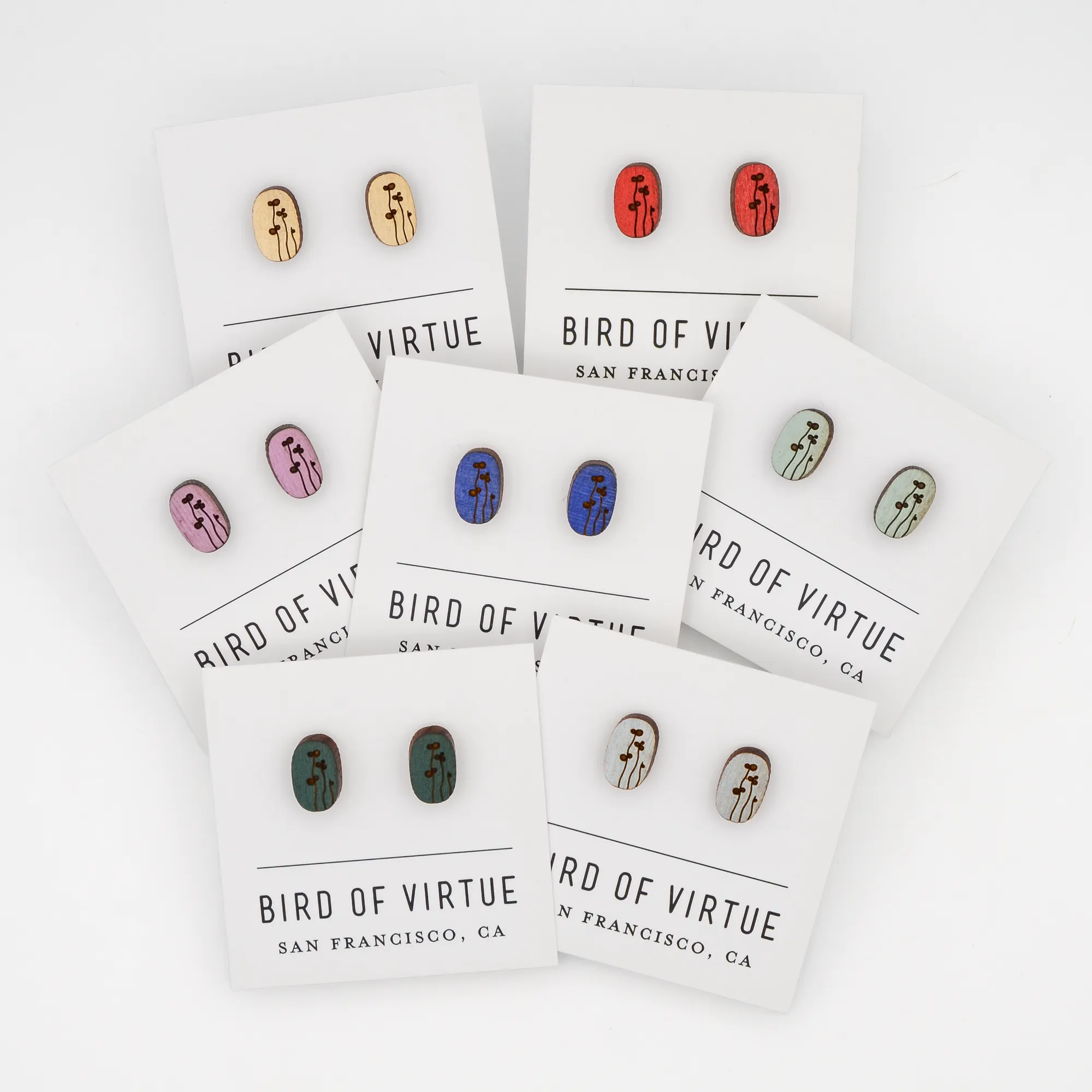 Oval Floral Studs