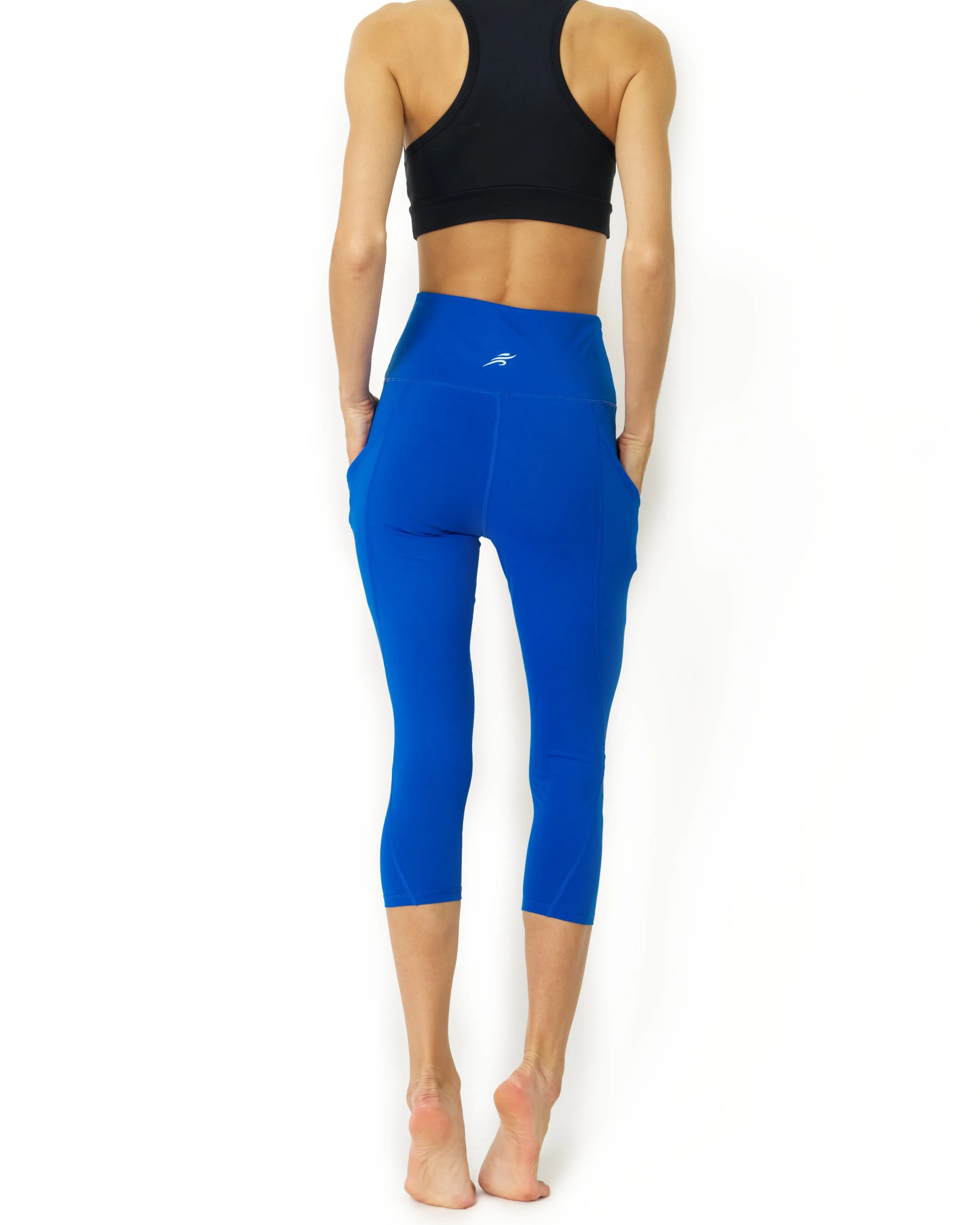 Sky Blue High Waisted Capri Leggings