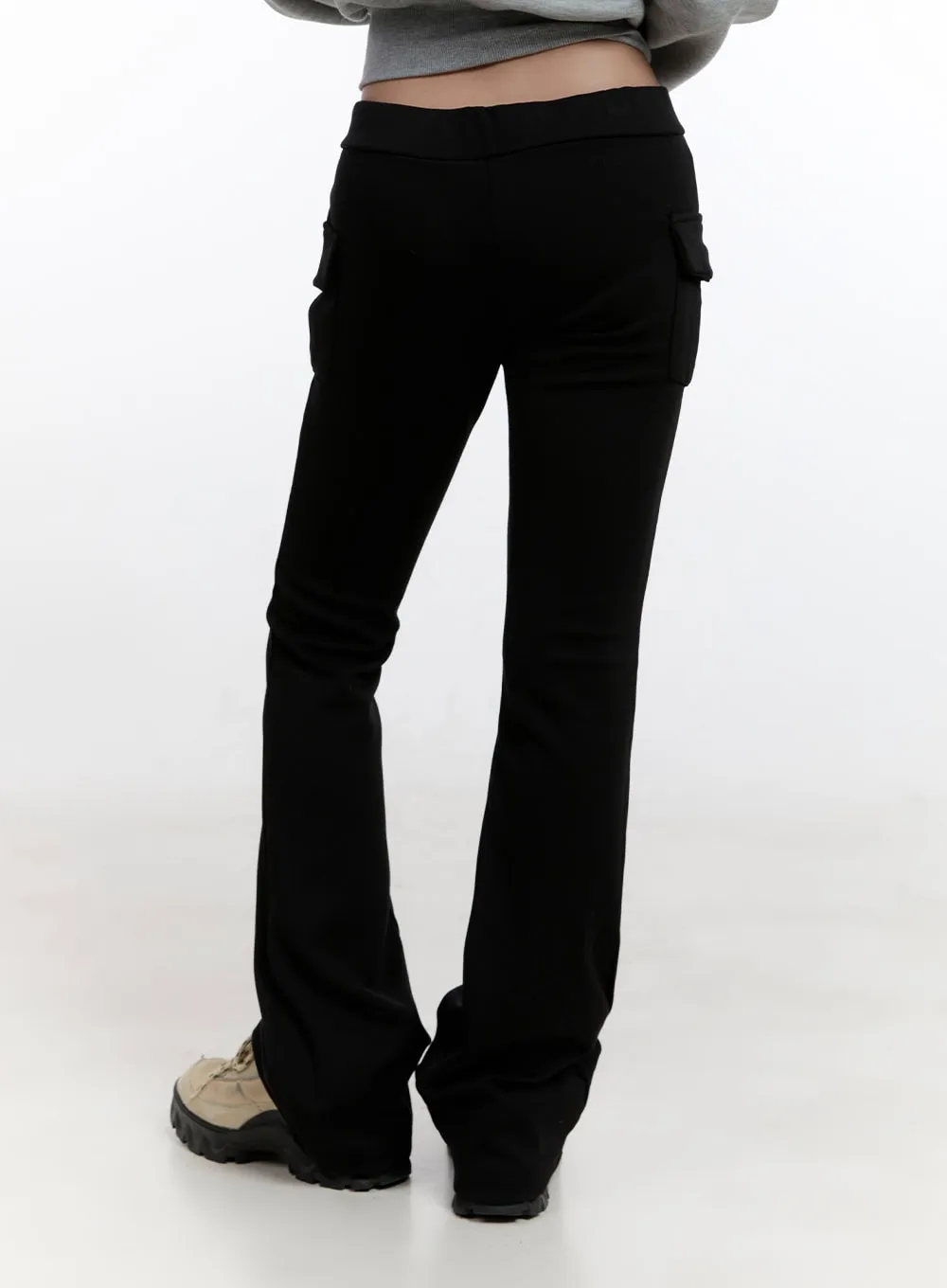 Slim Fit Low Waist Cargo Pocketed Pants CN425