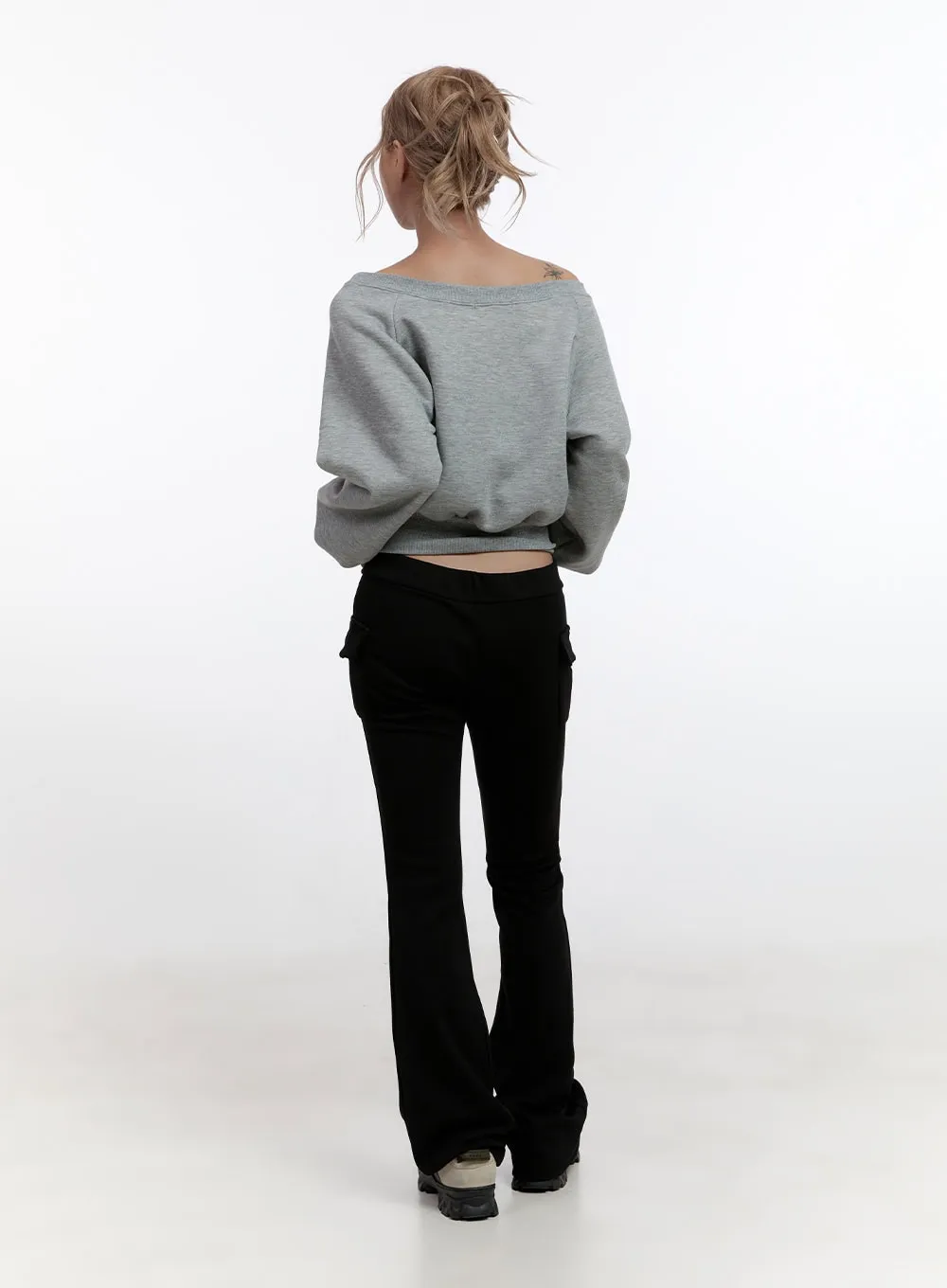 Slim Fit Low Waist Cargo Pocketed Pants CN425