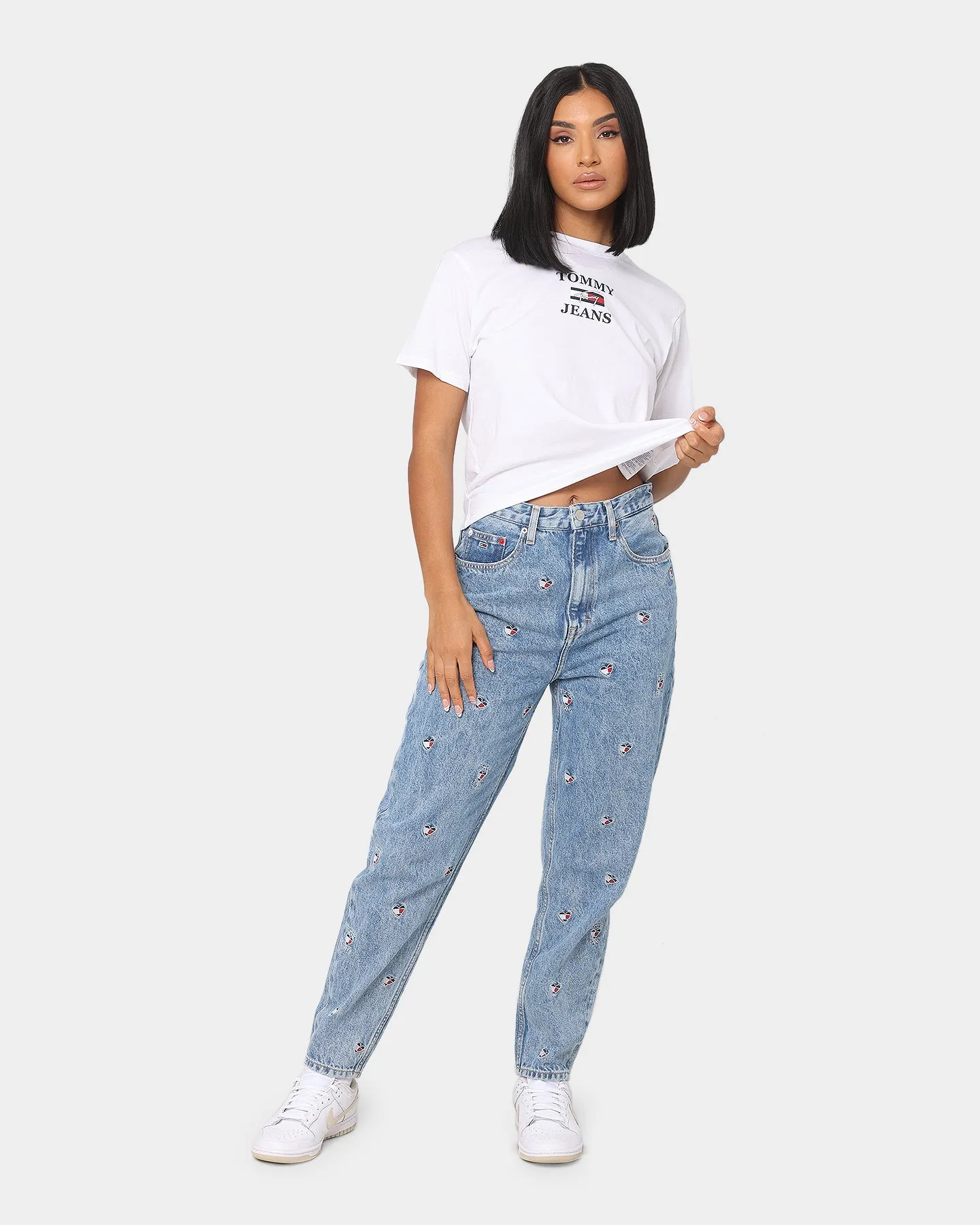 Tommy Jeans Women's Boxy Crop Essential Logo T-Shirt White