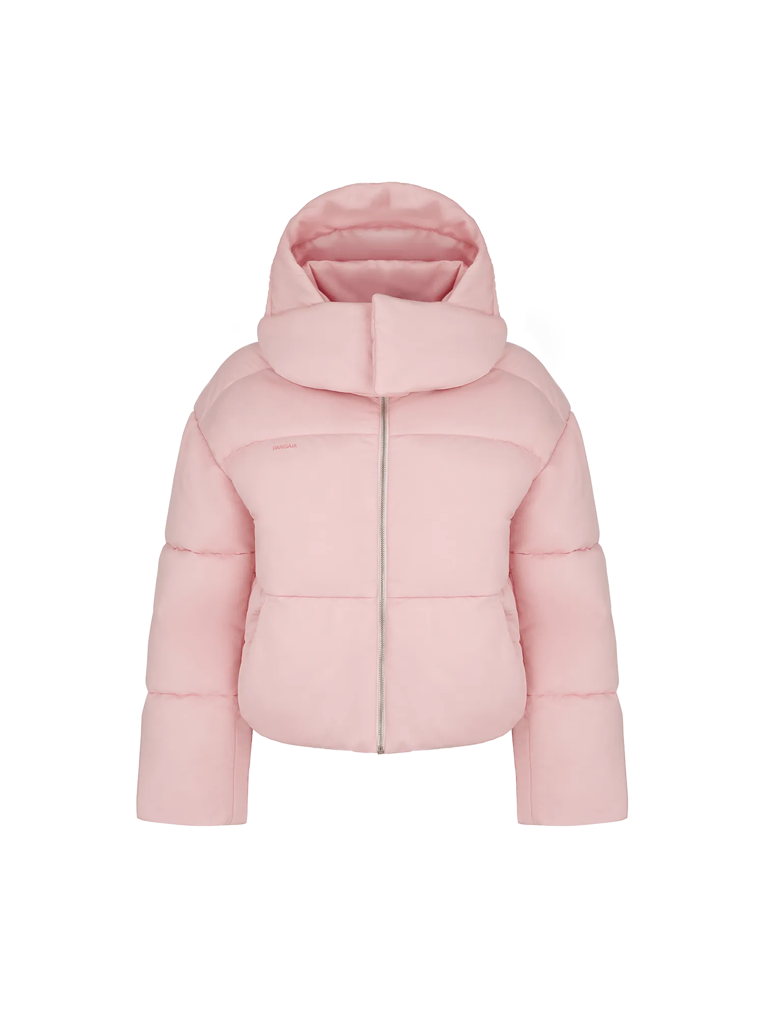 Women’s Flower-Warmth Recycled Nylon Cropped Puffer—magnolia pink