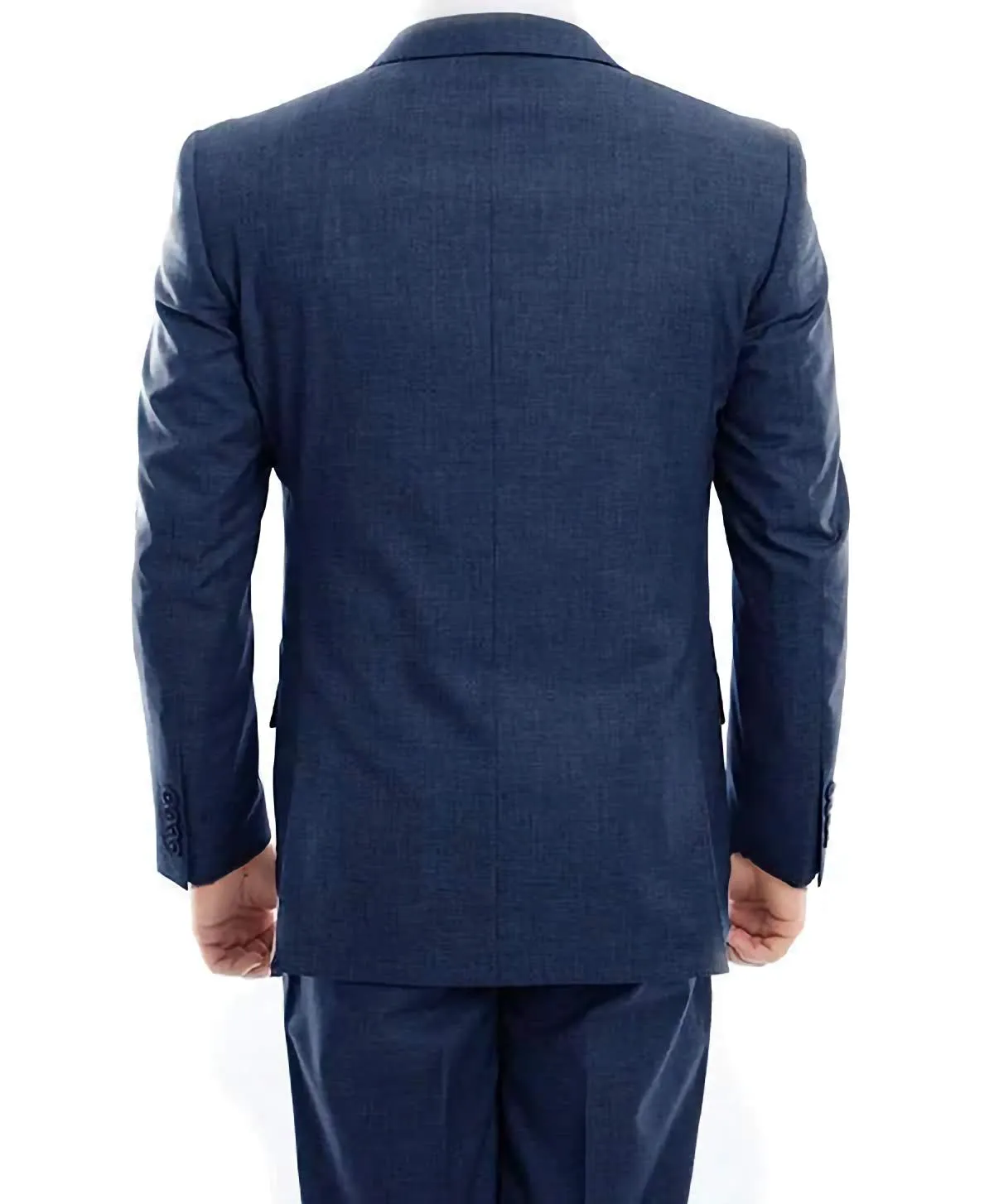 Wool Suit Modern Fit Italian Style 2 Piece in Indigo